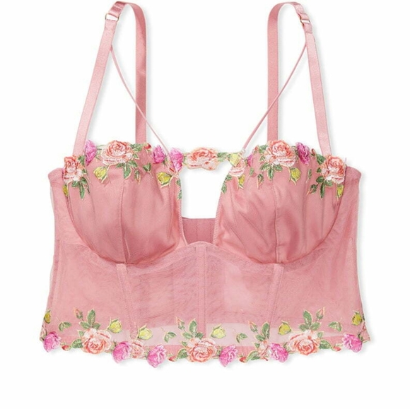 Victorias Secret Dream Angels Rose floral embroidery corset top - Picture 6 of 7